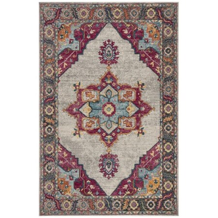 Safavieh 5 ft. 1 in. x 7 ft. 6 in. Rectangle Merlot 100 Traditional Area Rug - Cream & Multicolor MER108A-5